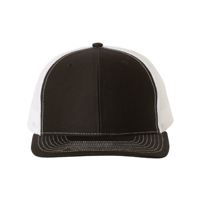 Front view of the Richardson Snapback Trucker Cap - 