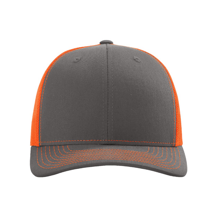 Front view of the Richardson Snapback Trucker Cap - 