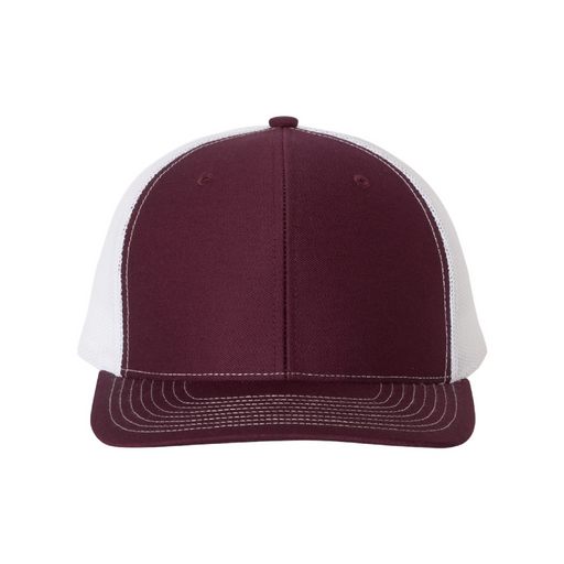 Front view of the Richardson Snapback Trucker Cap - 