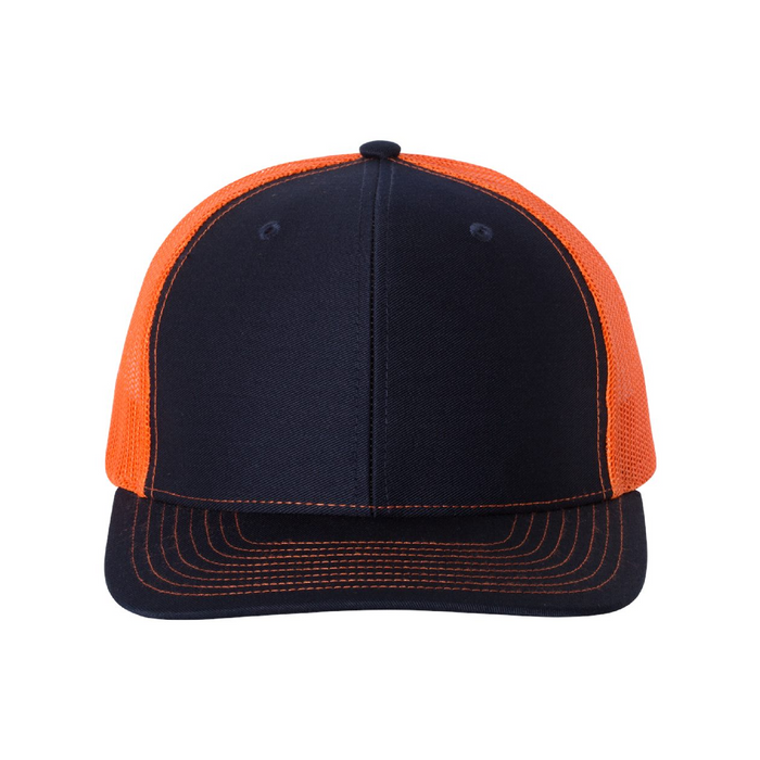 Front view of the Richardson Snapback Trucker Cap - 