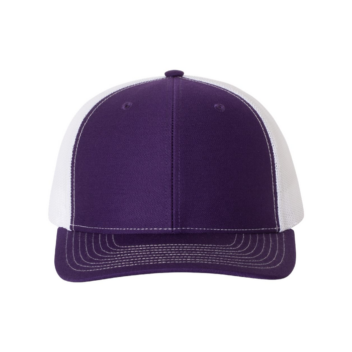 Front view of the Richardson Snapback Trucker Cap - 