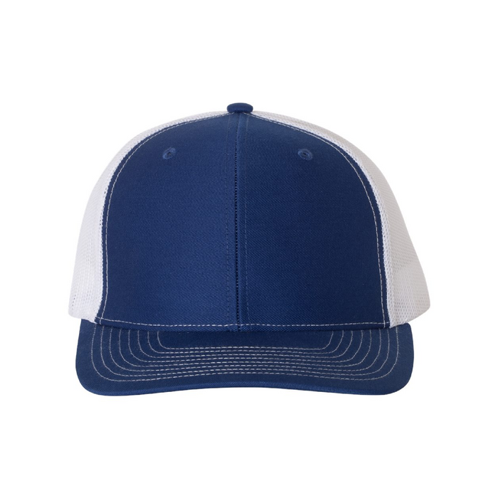 Front view of the Richardson Snapback Trucker Cap - 