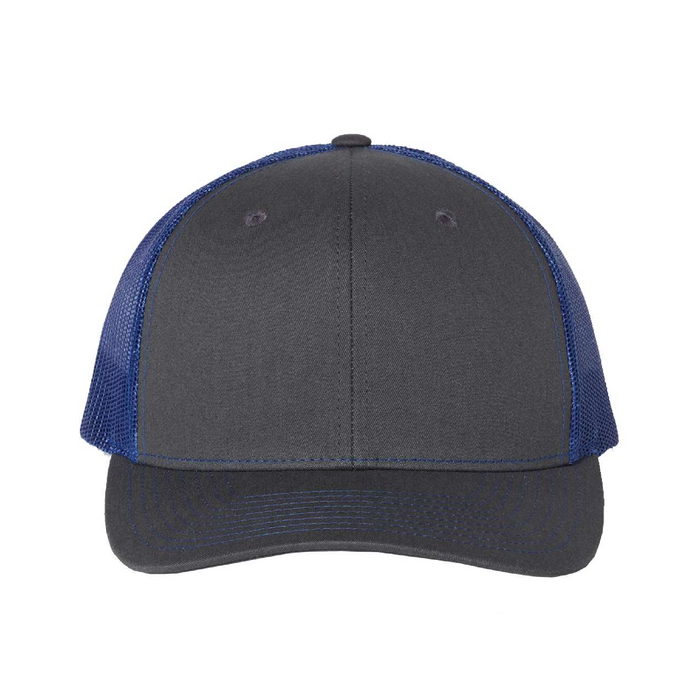 Front view of the Richardson Snapback Trucker Cap - 