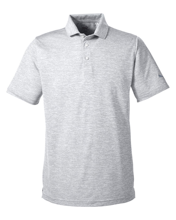 Front and Blank view of the Puma Golf Men's Icon Heather Polo