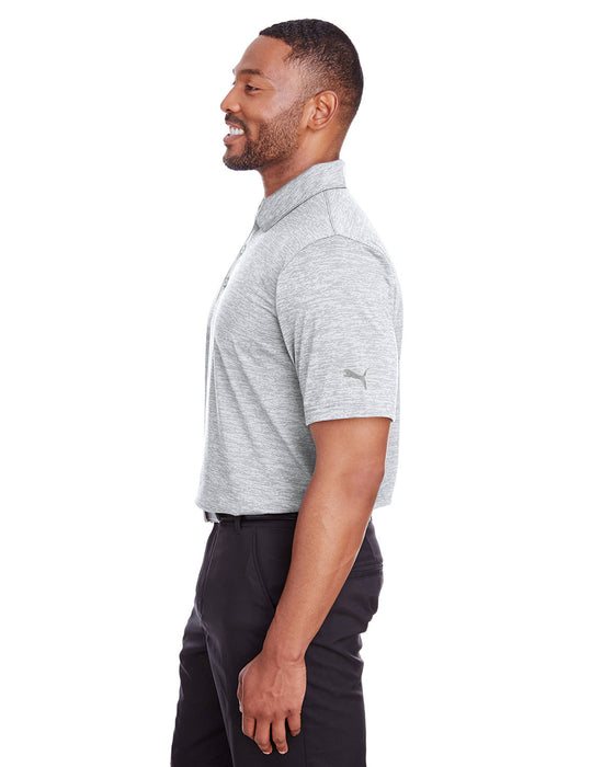 Right view of the Puma Golf Men's Icon Heather Polo