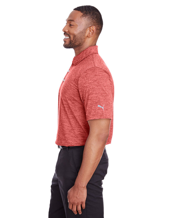 Right view of the Puma Golf Men's Icon Heather Polo