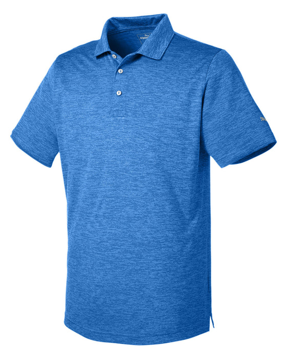 Right and Blank view of the Puma Golf Men's Icon Heather Polo