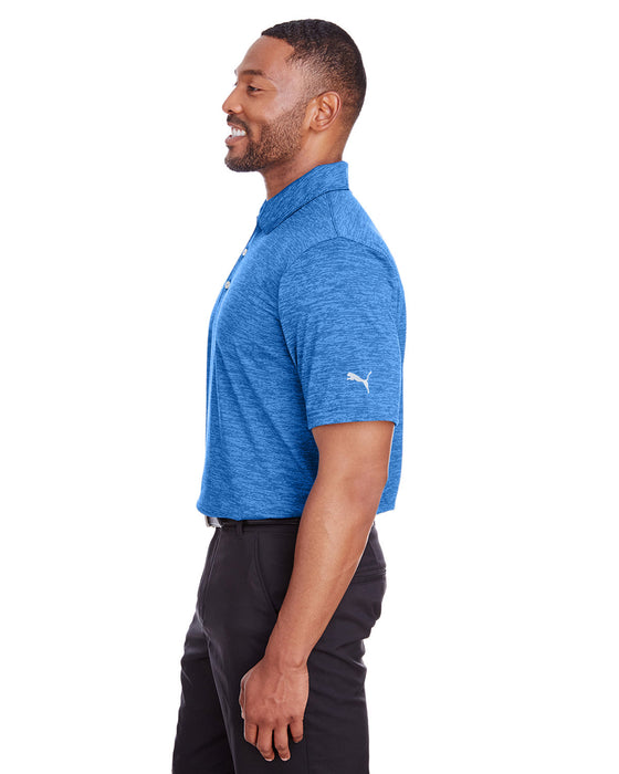 Right view of the Puma Golf Men's Icon Heather Polo