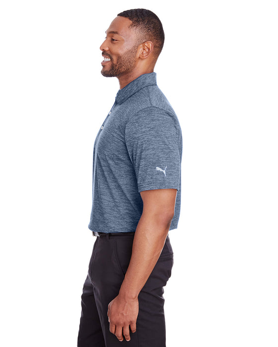 Right view of the Puma Golf Men's Icon Heather Polo