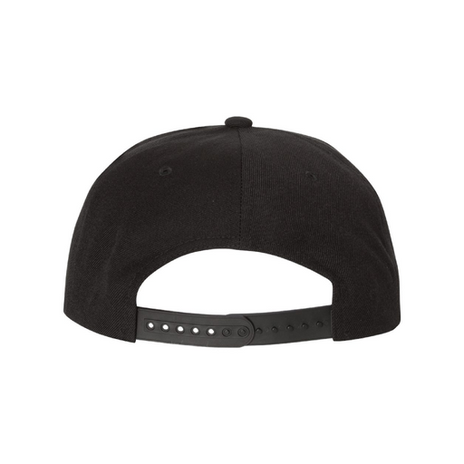 Rear view of the Premium Flat Bill Snapback Cap - 