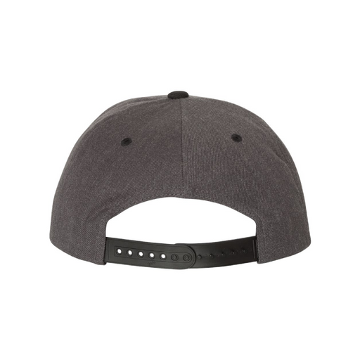 Rear view of the Premium Flat Bill Snapback Cap - 