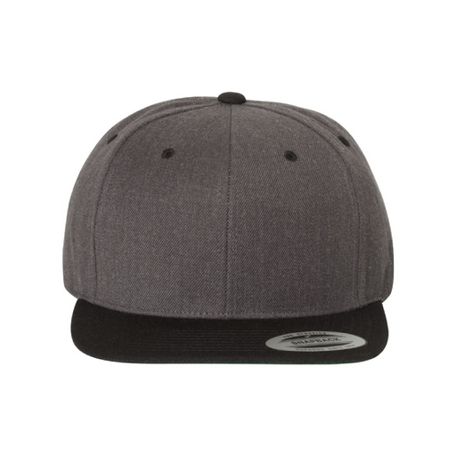 Front view of the Premium Flat Bill Snapback Cap - 