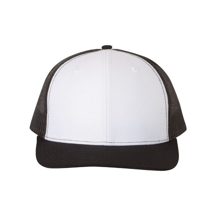Front view of the Richardson Snapback Trucker Cap - 