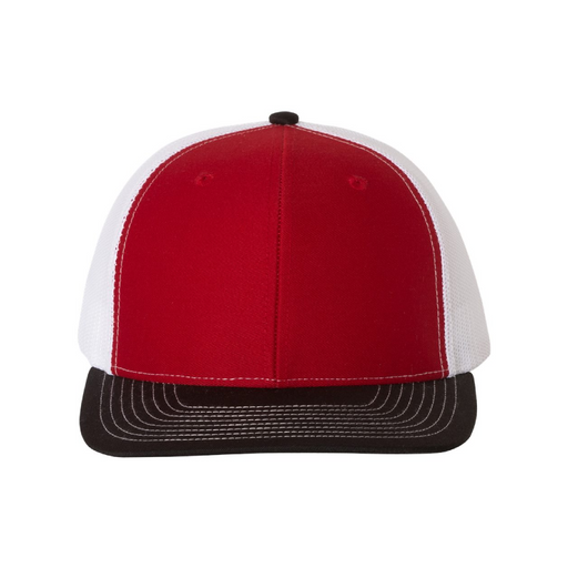 Front view of the Richardson Snapback Trucker Cap - 