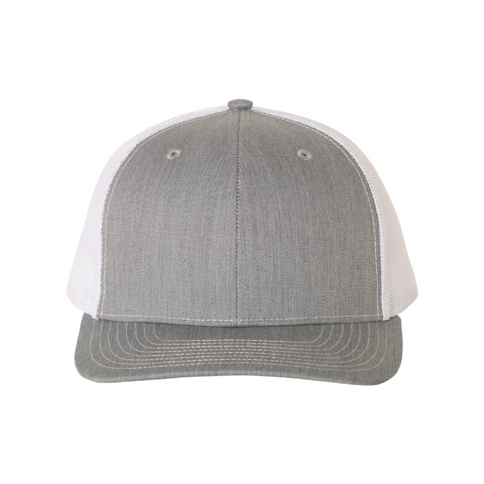 Front view of the Richardson Snapback Trucker Cap - 