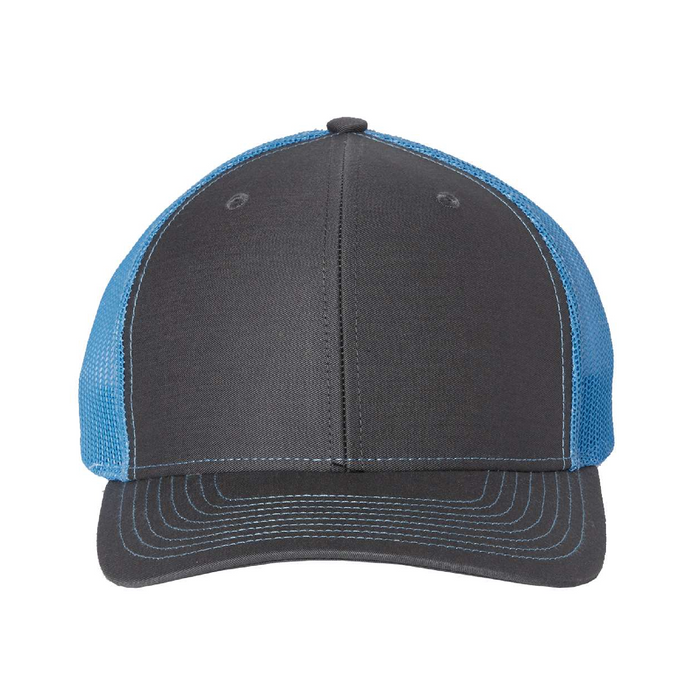 Front view of the Richardson Snapback Trucker Cap - 