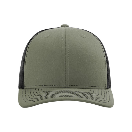 Front view of the Richardson Snapback Trucker Cap - 