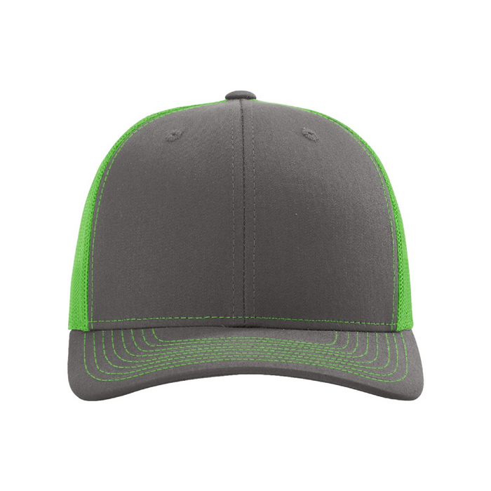 Front view of the Richardson Snapback Trucker Cap - 