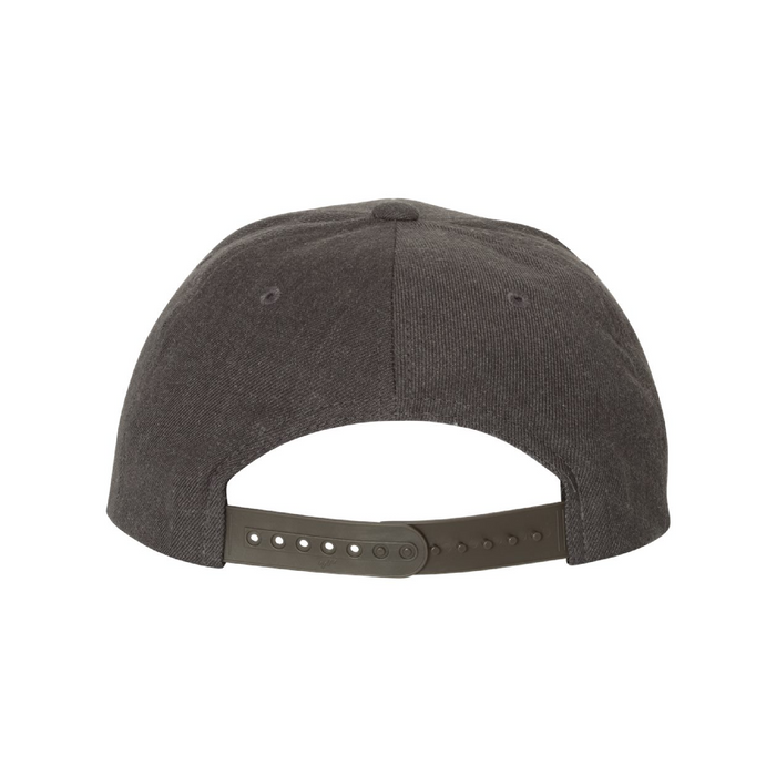 Rear view of the Premium Flat Bill Snapback Cap - 