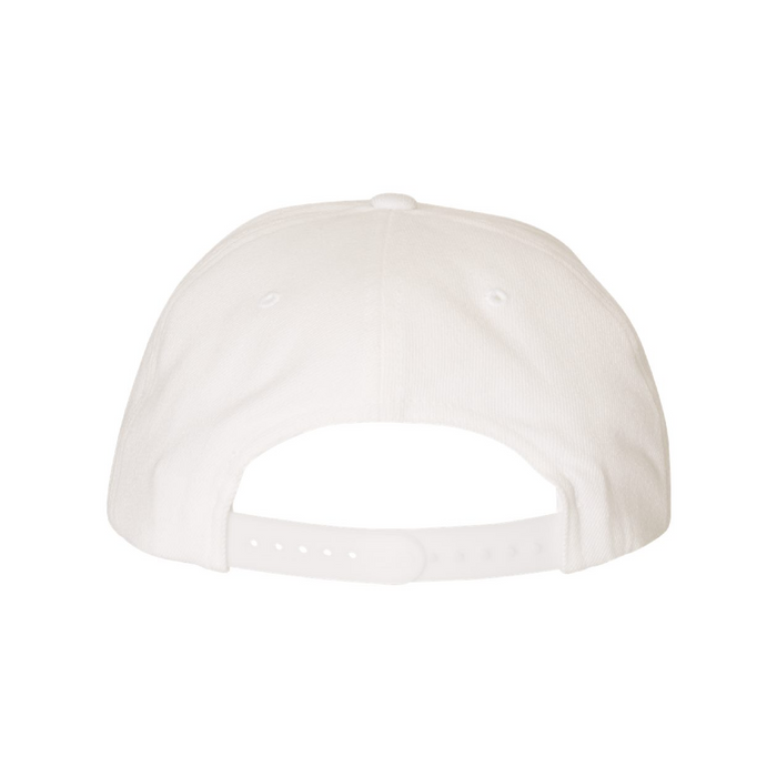 Rear view of the Premium Flat Bill Snapback Cap - 
