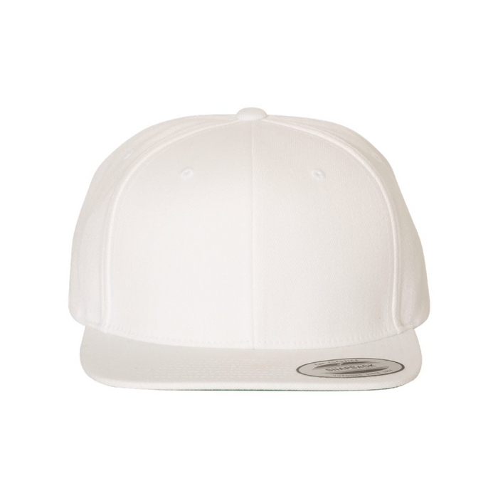 Front view of the Premium Flat Bill Snapback Cap - 