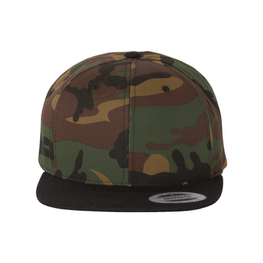 Front view of the Premium Flat Bill Snapback Cap - 