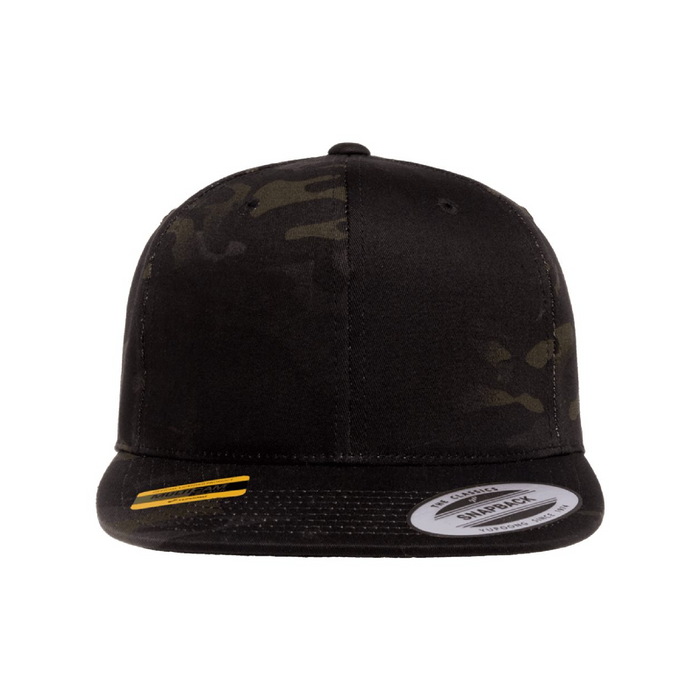 Front view of the Premium Flat Bill Snapback Cap - 