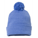 Front view of the 12" Pom-Pom Cuffed Beanie - 