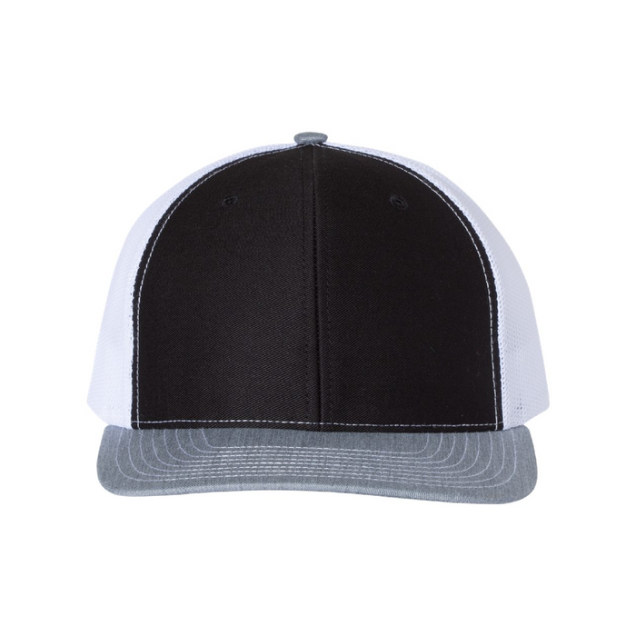 Front view of the Richardson Snapback Trucker Cap - 
