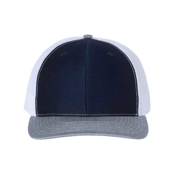 Front view of the Richardson Snapback Trucker Cap - 