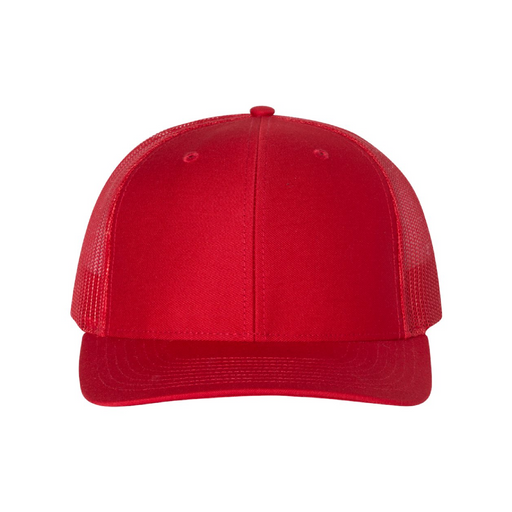 Front view of the Richardson Snapback Trucker Cap - 
