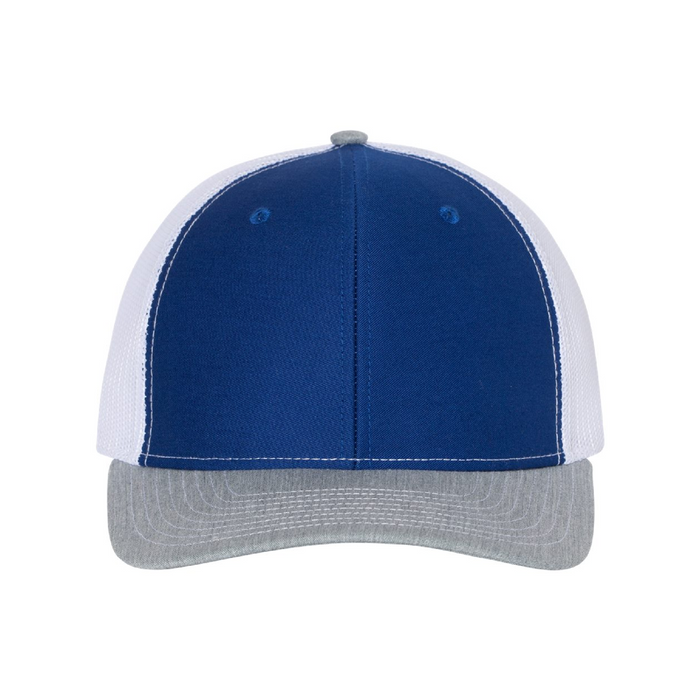 Front view of the Richardson Snapback Trucker Cap - 