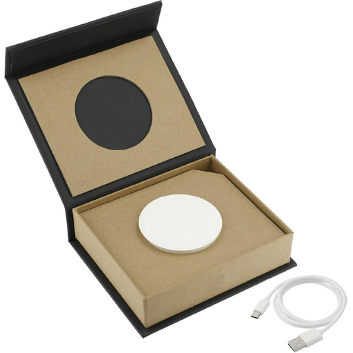 Angle-Right and Blank view of the Recycled ABS MagClick™ Fast Wireless Charging Pad
