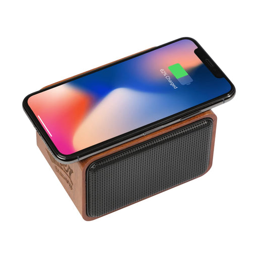 Wood Bluetooth Speaker with Wireless Charging Pad