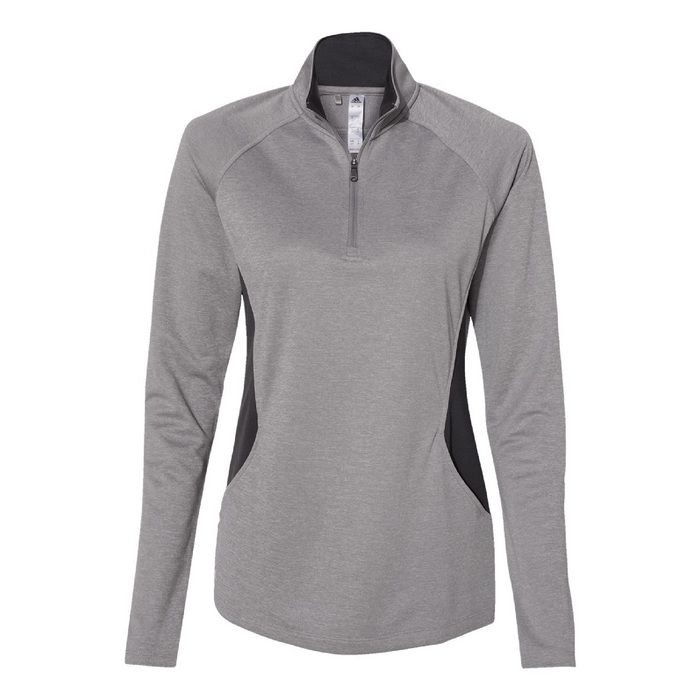 Front view of the Adidas Women's Lightweight Quarter-Zip Pullover - 