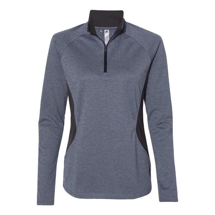 Front view of the Adidas Women's Lightweight Quarter-Zip Pullover - 