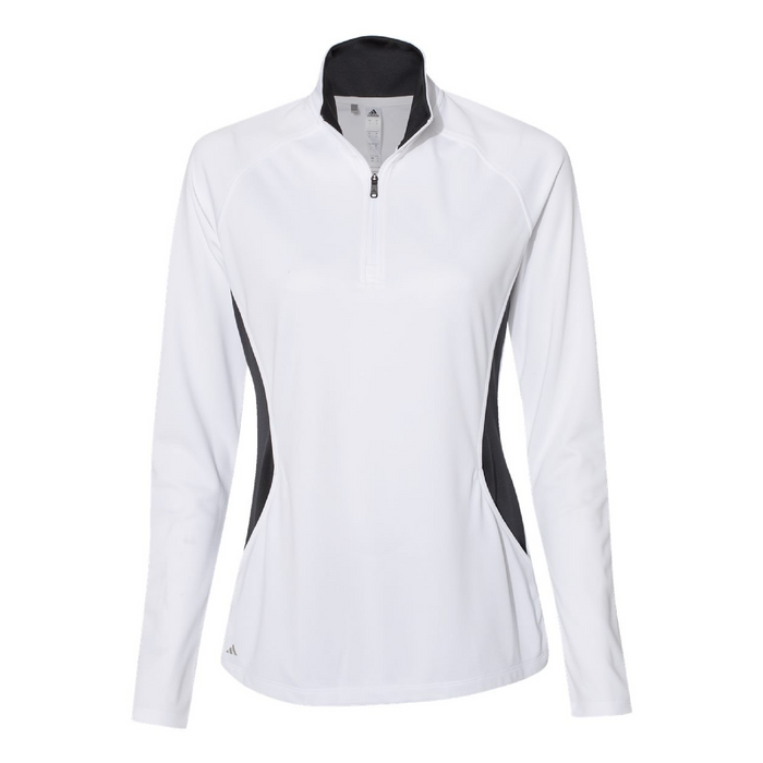 Front view of the Adidas Women's Lightweight Quarter-Zip Pullover - 