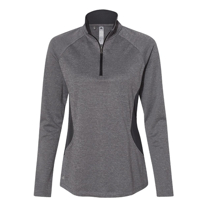 Front view of the Adidas Women's Lightweight Quarter-Zip Pullover - 