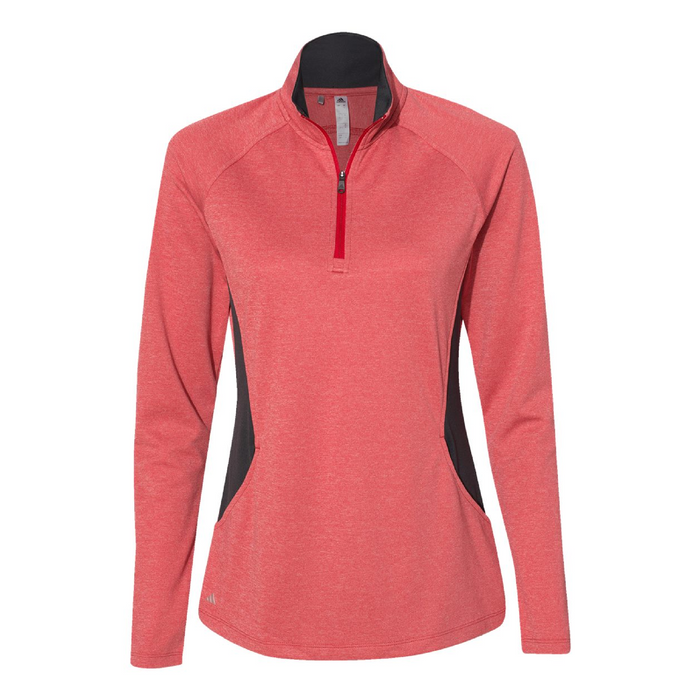 Front view of the Adidas Women's Lightweight Quarter-Zip Pullover - 
