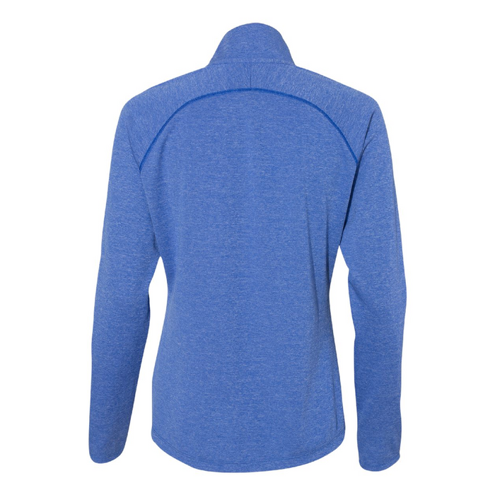 Rear view of the Adidas Women's Lightweight Quarter-Zip Pullover - 