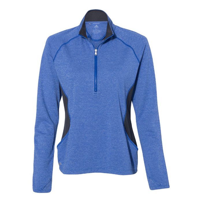 Front view of the Adidas Women's Lightweight Quarter-Zip Pullover - 