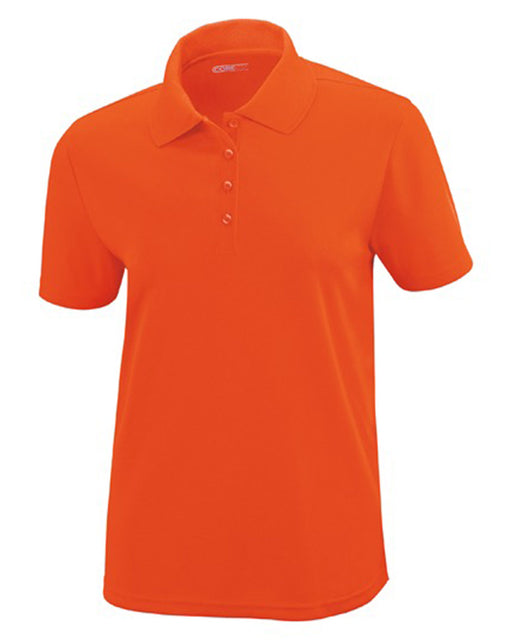 Front and Blank view of the Ladies' Origin Performance Piqué Polo