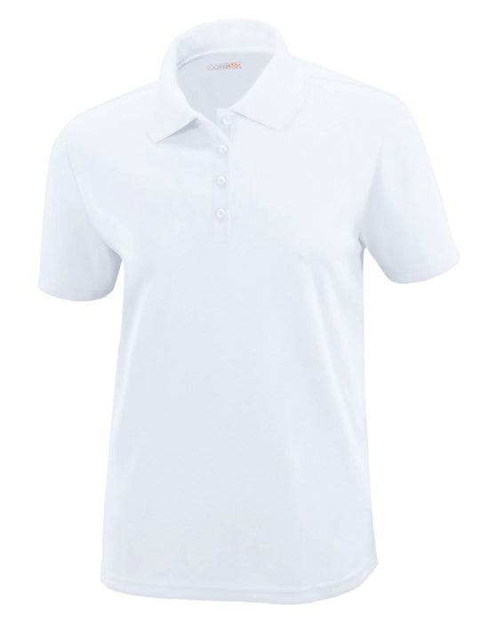 Front and Blank view of the Ladies' Origin Performance Piqué Polo