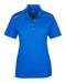 Front and Blank view of the Ladies' Radiant Performance Piqué Polo with Reflective Piping