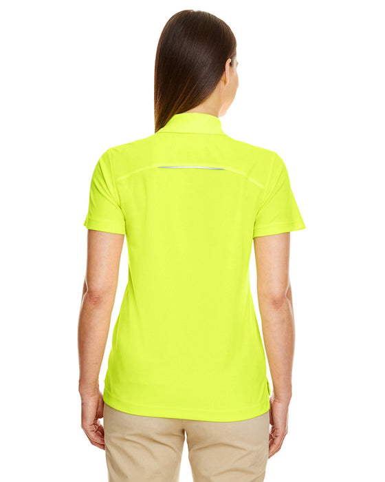 Rear view of the Ladies' Radiant Performance Piqué Polo with Reflective Piping