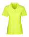 Front and Blank view of the Ladies' Radiant Performance Piqué Polo with Reflective Piping