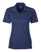 Front and Blank view of the Ladies' Radiant Performance Piqué Polo with Reflective Piping