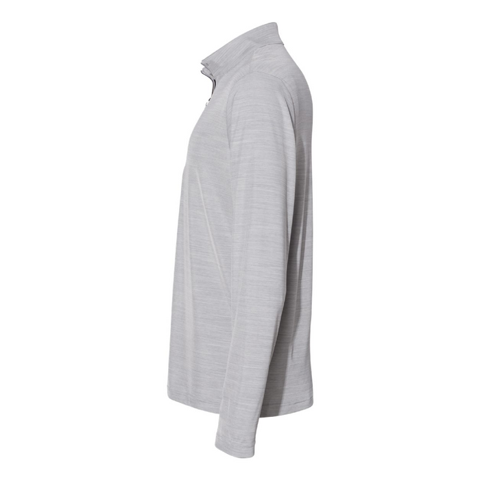 Left view of the Adidas Lightweight Mélange Quarter-Zip Pullover