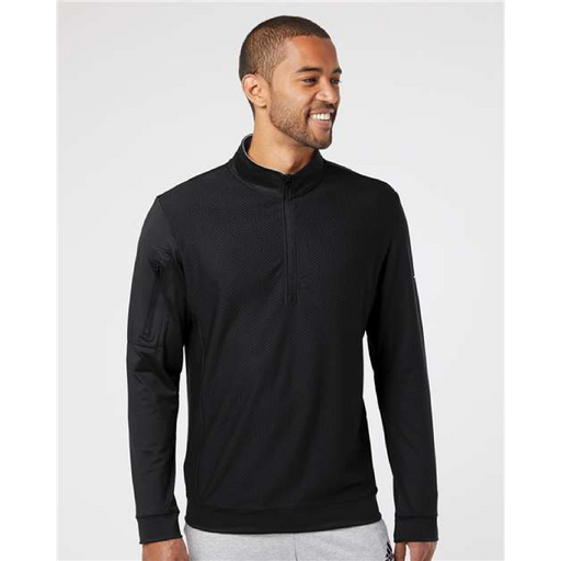 Adidas Performance Textured Quarter-Zip Pullover - 