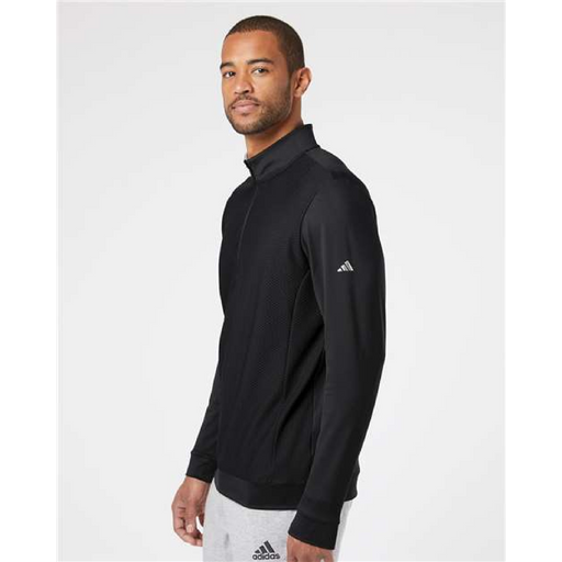 Adidas Performance Textured Quarter-Zip Pullover - 